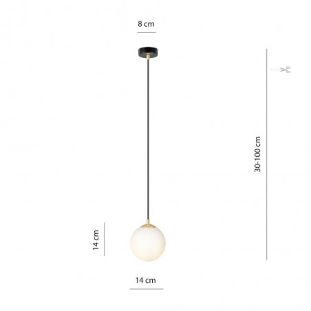 Lampe de suspension Gala Noir