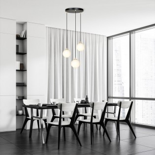 Lampe de suspension Gala Noir (3 lumieres)