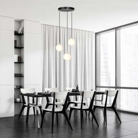 Lampe de suspension Gala Noir (3 lumieres)