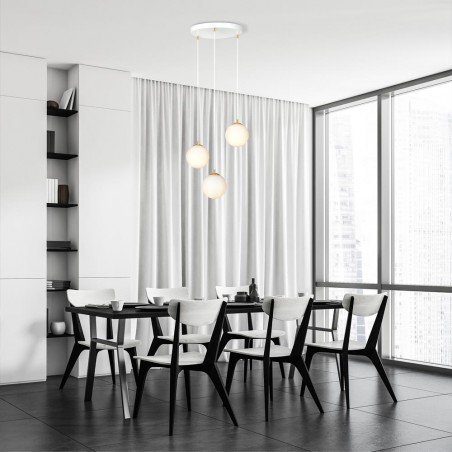 Lampe de suspension Gala Blanc (3 lumieres)