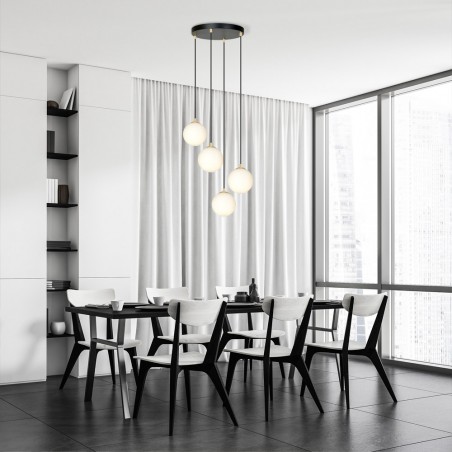Lampe de suspension Gala Noir (4 lumieres)