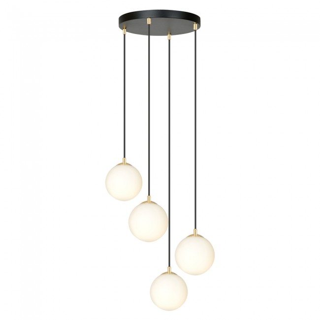 Lampe de suspension Gala Noir (4 lumieres)