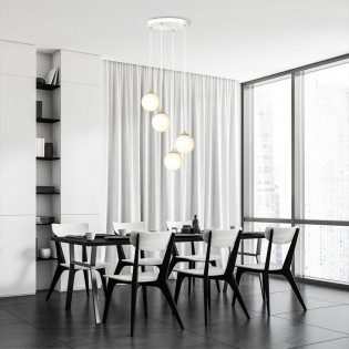 Lampe de suspension Gala Blanc (4 lumieres)