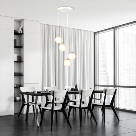 Lampe de suspension Gala Blanc (4 lumieres)