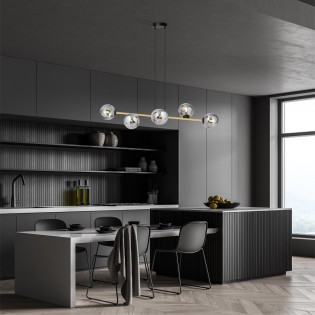 Lampe de plafond Cuaron Graphite (6 lumieres)