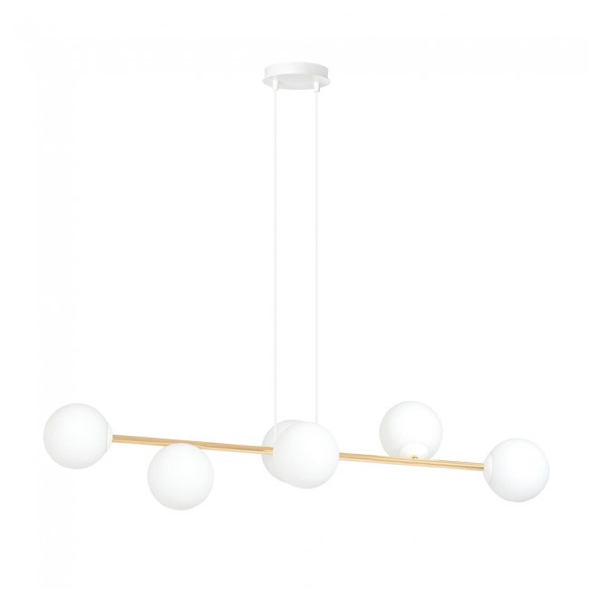 Lampe de plafond Cuaron II Opale (6 lumieres)