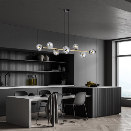 Lampe de plafond Cuaron Graphite (8 lumieres)