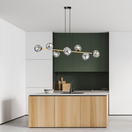 Lampe de plafond Cuaron Graphite (8 lumieres)