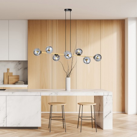Lampe de plafond Cuaron Graphite (8 lumieres)