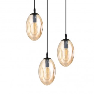 Lampe de plafond Celeste Ambre (3 lumieres)
