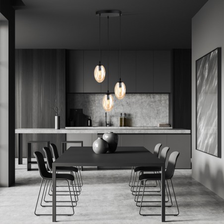 Lampe de plafond Celeste Ambre (3 lumieres)