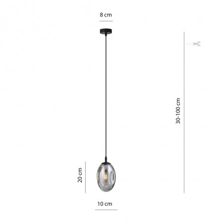 Lampe de plafond Celeste Graphite