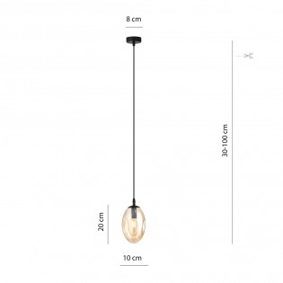 Lampe de plafond Celeste Ambre