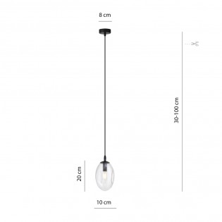 Lampe de plafond Celeste Transparent