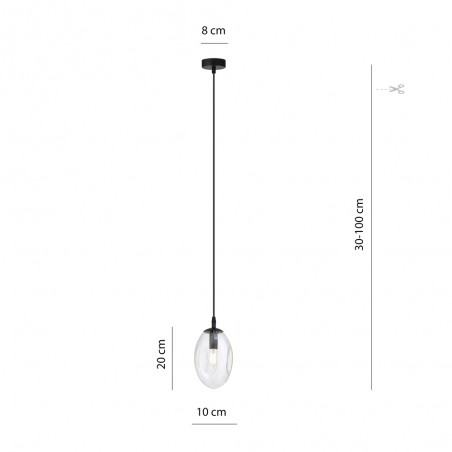 Lampe de plafond Celeste Transparent