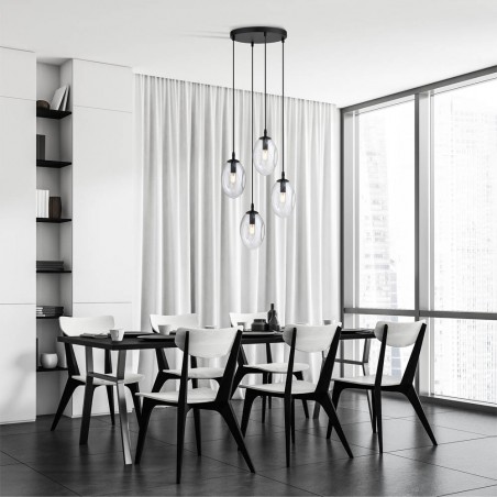 Lampe de plafond Celeste Transparent (4 lumieres)