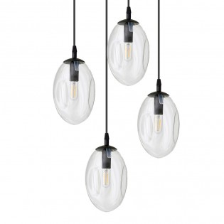 Lampe de plafond Celeste Transparent (4 lumieres)