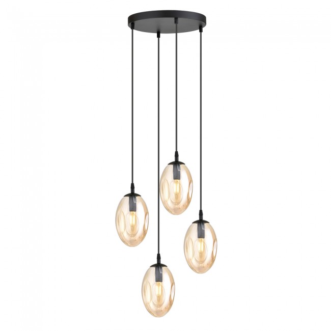 Lampe de plafond Celeste Ambre (4 lumieres)