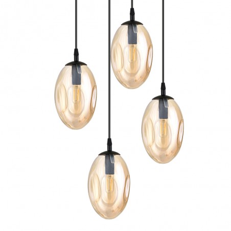 Lampe de plafond Celeste Ambre (4 lumieres)
