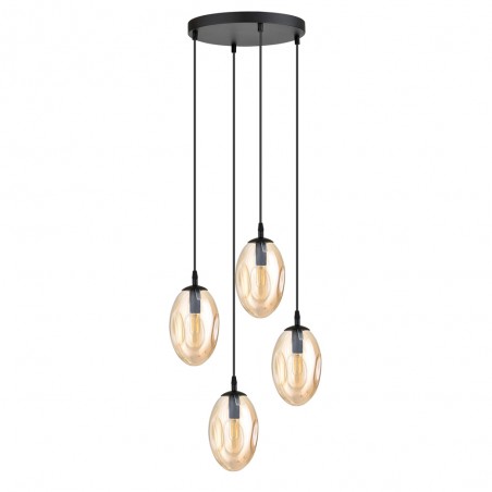 Lampe de plafond Celeste Ambre (4 lumieres)