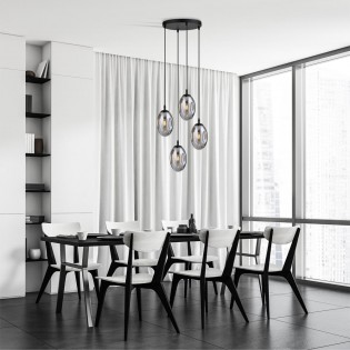 Lampe de plafond Celeste Graphite (4 lumieres)
