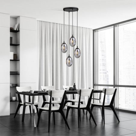 Lampe de plafond Celeste Graphite (4 lumieres)