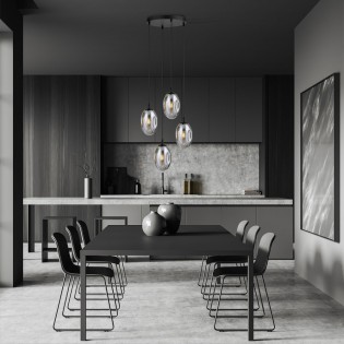 Lampe de plafond Celeste Graphite (4 lumieres)