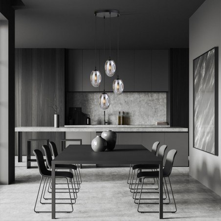 Lampe de plafond Celeste Graphite (4 lumieres)