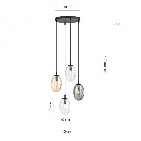 Lampe de plafond Celeste Mix (4 lumieres)