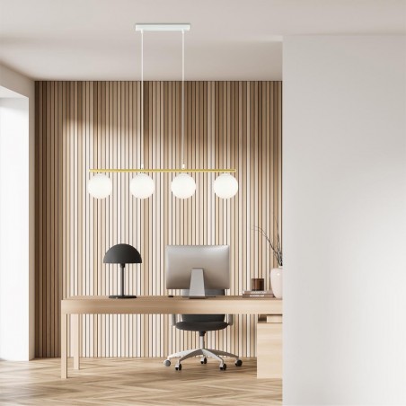 Lampe de suspension Etisa Blanc (4 lumieres)