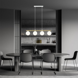 Lampe de suspension Etisa Blanc (4 lumieres)