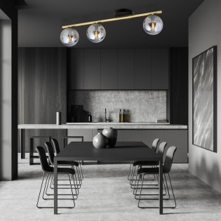 Regletté de plafond Valenti Graphite (3 lumieres)