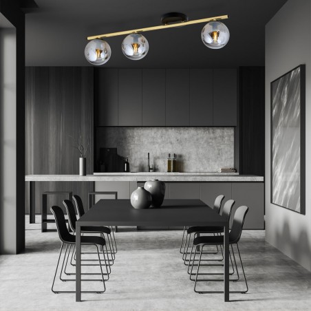 Regletté de plafond Valenti Graphite (3 lumieres)