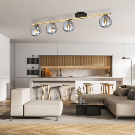 Reglette de plafond Valenti Graphite (4 lumieres)