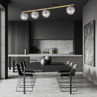 Reglette de plafond Valenti Graphite (4 lumieres)