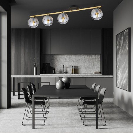 Reglette de plafond Valenti Graphite (4 lumieres)