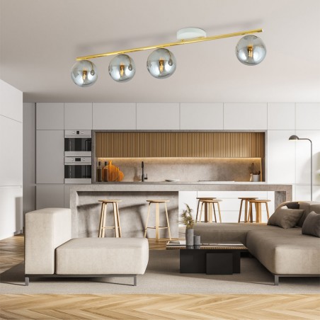 Reglette de plafond Valenti II Graphite (4 lumieres)