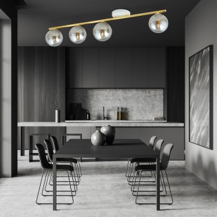 Reglette de plafond Valenti II Graphite (4 lumieres)