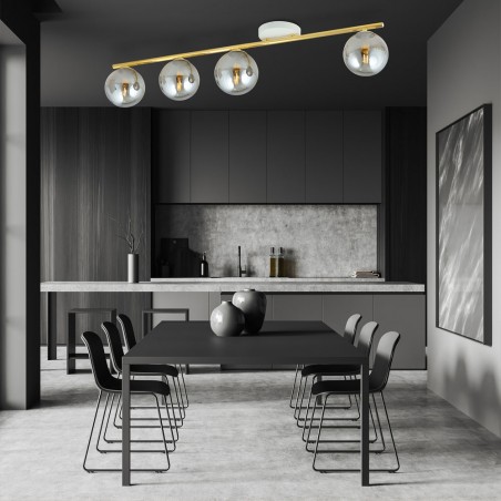 Reglette de plafond Valenti II Graphite (4 lumieres)