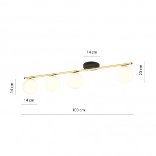 Reglette de plafond Valenti Opale (4 lumieres)