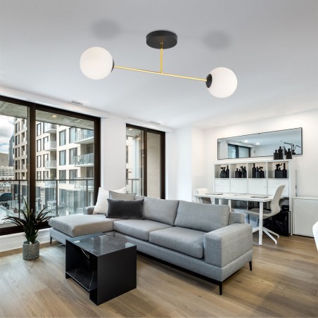 Plafonnier Mendra Opale (2 lumieres)