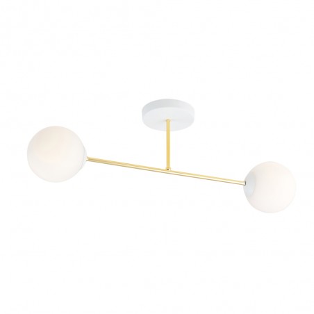 Plafonnier Mendra II Opale (2 lumieres)