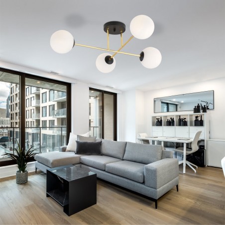 Plafonnier Mendra Opale (4 lumieres)