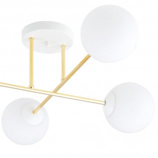 Plafonnier Mendra II Opale (4 lumieres)