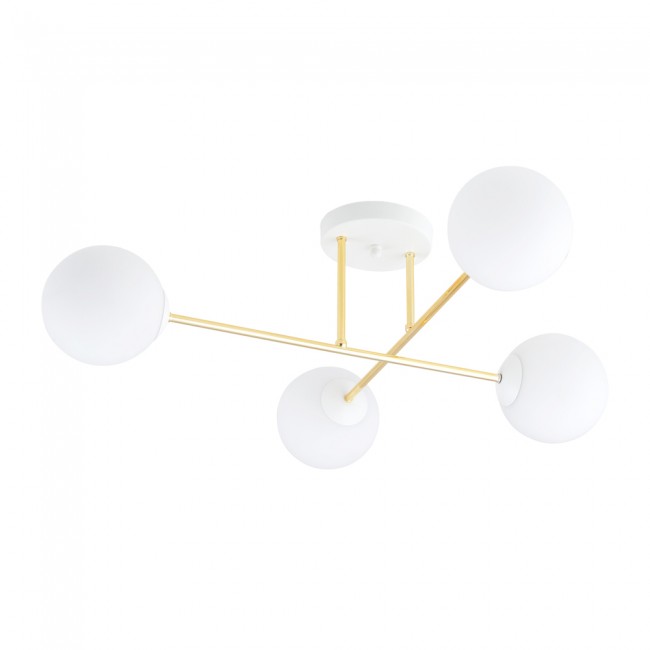 Plafonnier Mendra II Opale (4 lumieres)