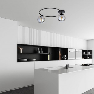 Plafonnier Sotelo Graphite (2 lumieres)