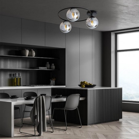 Plafonnier Sotelo Graphite (3 lumieres)