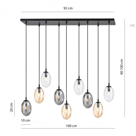 Lampe de suspension Celeste Mix (9 lumieres)