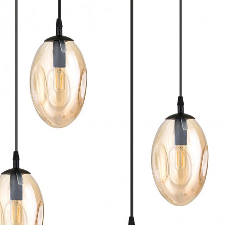 Lampe de suspension Celeste Ambre (6 lumieres)