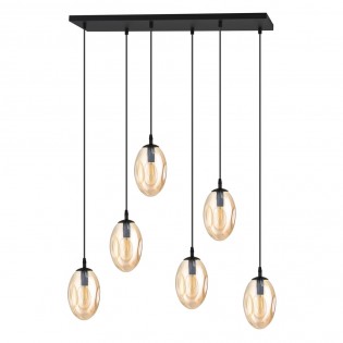 Lampe de suspension Celeste Ambre (6 lumieres)